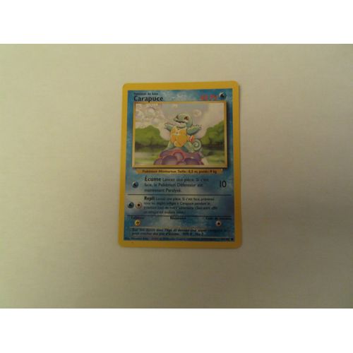Carte Pokémon Carapuce  40pv  63/102