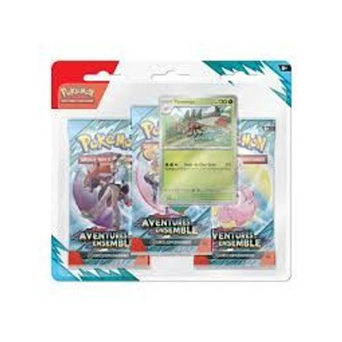 Asmodee Pokémon Jcc - Écarlate Et Violet - Pack Blister De 3 Boosters Ev09 Aventures Ensemble Baggaïd Ou Yanmega (1 Booster Aléatoire) - Fr
