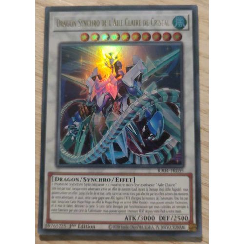 Yu Gi Oh Ra04 Fr059 Dragon Synchro De L'Aile Claire De Cristal Ultra Rare