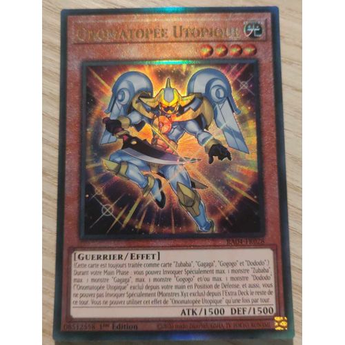 Yu Gi Oh Ra04 Fr028 Onomatopée Utopique Collector Rare