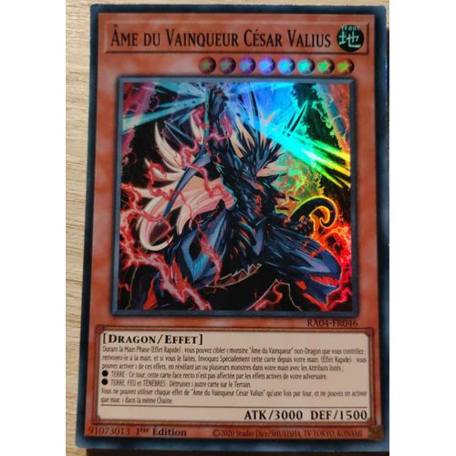 Yu Gi Oh Ra04 Fr046 Âme Du Vainqueur César Valius Super Rare