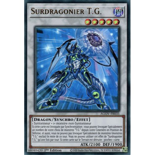 Yu Gi Oh ! Surdragonier T.G. Agov-Fr035 Ultra Rare En Français
