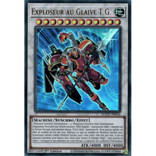 Yu Gi Oh ! Exploseur Au Glaive T.G.Agov-Fr036 Ultra Rare En Français