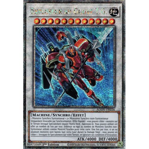 Yu Gi Oh ! Exploseur Au Glaive T.G. Agov-Fr036 Quarter Century Secret Rare En Français