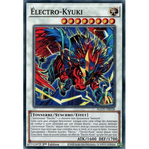 Yu Gi Oh ! Électro-Kyuki Agov-Fr038 Commune En Français