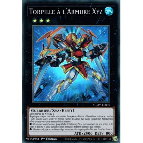 Yu Gi Oh ! Torpille À L'Armure Xyz Agov-Fr039 Super Rare En Français