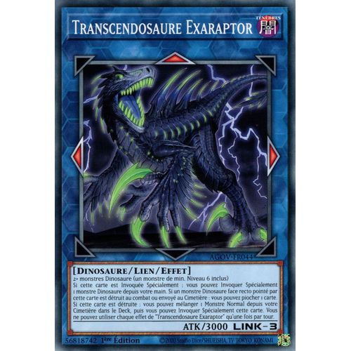Yu Gi Oh ! Transcendosaure Exaraptor Agov-Fr044 Commune En Français