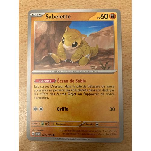 (855) Sabelette 27/165 Pokemon 