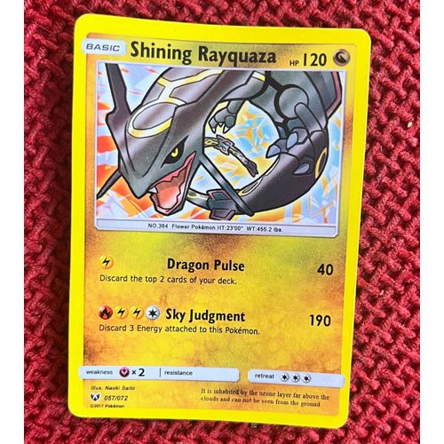Carte Pokémon Rayquaza Brillant Ou Shining Rayquaza 057/072