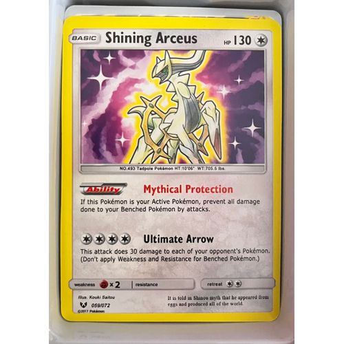 Carte Pokémon Arceus Brillant 059/072