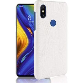 Housses Téléphone Portable, Coque Xiaomi Mi Mix3, Motif De Luxe Classique En Peau De Crocodile Ultra Mince Housse De Protection En Cuir Pu Anti-Rayures Pour Pc Xiaomi Mi Mix 3 Couleur : Blanc