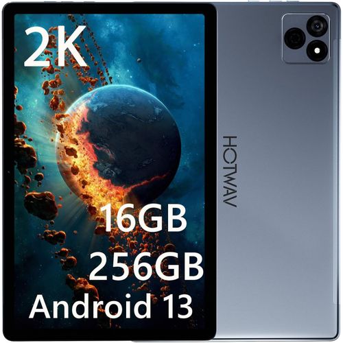 Tablette Tactile - HOTWAV Pad 8 - 10.4" 2K IPS Tablet - 16 Go + 256 Go - 7500mAh - Android 13 - 4G LTE/5G WiFi/Dual SIM/GPS PC Mode - Gris