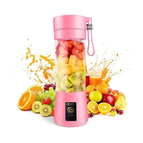 MéLangeur Portable Mini Blender pour Shakes et Smoothies Rechargeable USB 380Ml Fruit Juicer Cup avec 6 Lames