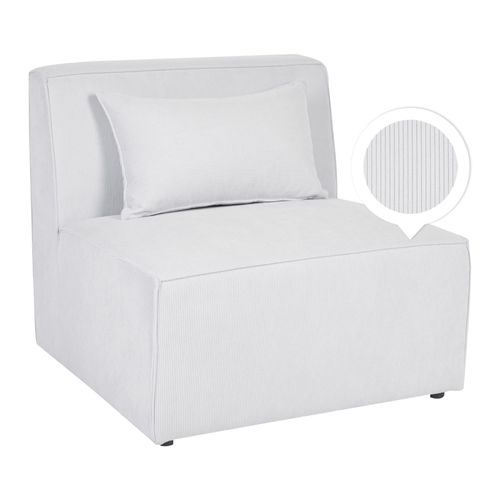 Module Fauteuil En Velours Côtelé Blanc Cassé Pour Canapé Lemvig