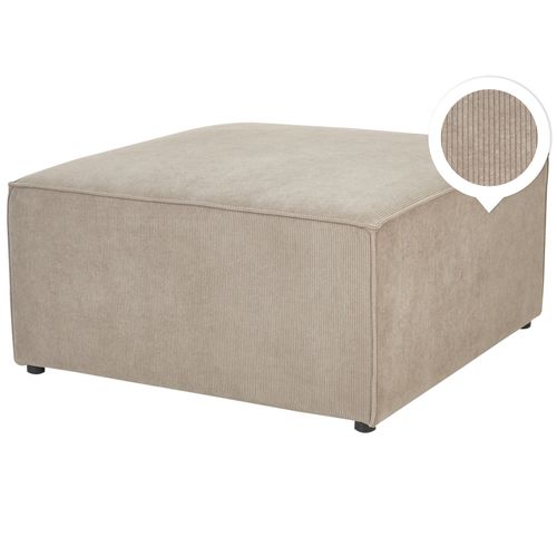 Ottoman Lemvig Taupe Velours Côtelé