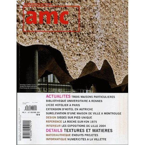 Amc N° 147, Novembre 200 - Textures Et Matières