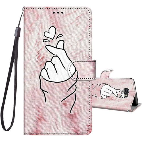 Pour Coque Samsung Galaxy A5 2016, Housse En Cuir Pu Etui À Rabat Clapet Portefeuille De Protection Avec Motif, Porte Carte Et Magnétique Coque Silicone Antichoc, C Ur
