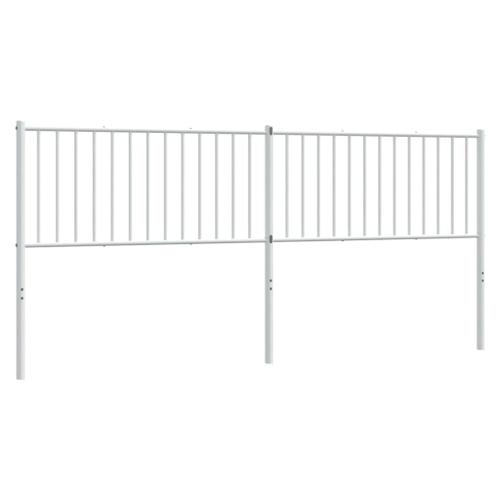 Tête De Lit Accessoire Couchage Chambre À Coucher Meuble 200 Cm Métal Blanc Tdl0202463