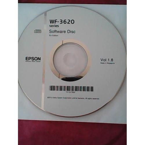 Disque/Cd De Logiciels D'imprimante D'origine Epson Série Wf-3620