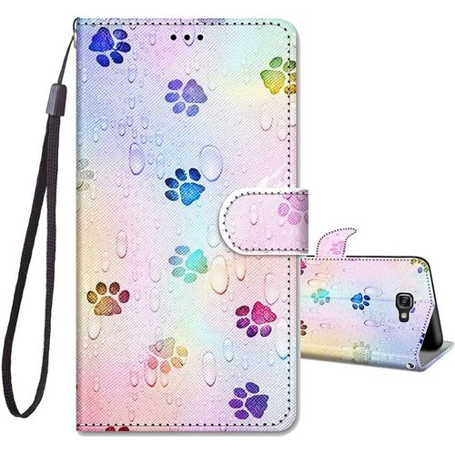 Compatible Avec Coque Samsung Galaxy A5 2016, Housse En Cuir Pu Etui À Rabat Clapet Portefeuille De Protection Avec Motif, Porte Carte Et Magnétique Coque Silicone Antichoc, Empreinte