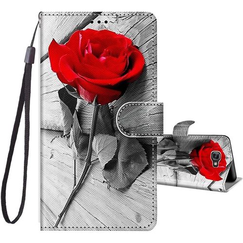 Compatible Avec Coque Samsung Galaxy A5 2016, Housse En Cuir Pu Etui À Rabat Clapet Portefeuille De Protection Avec Motif, Porte Carte Et Magnétique Coque Silicone Antichoc, Rose