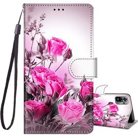 Coque Pour Xiaomi Redmi Note 10s, Etui Portefeuille Xiaomi Redmi Note 10 Avec Motif, Antichoc Housse Protection Pu Cuir Fonction Support Pour Xiaomi Redmi Note 10 4g -6,43 Pouces, Fleur A