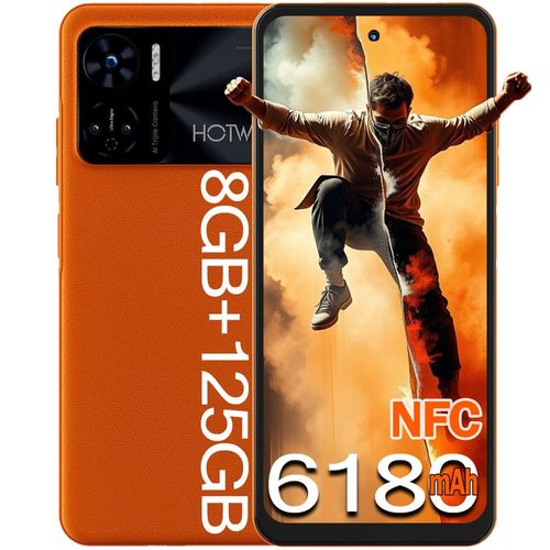HOTWAV Note 12 8 Go + 128 Go / SD 1 To  6.8" HD+ Octa-Core Android 13, 6180mAh 48MP Dual SIM 4G - Orange