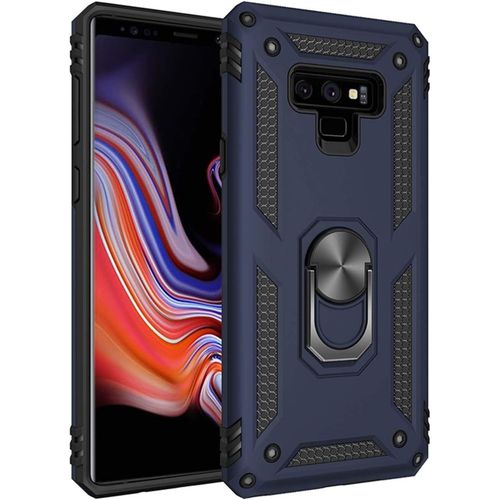 Coque Pour Samsung Galaxy Note 8 Aimant Anneau Support,Double Couche Renforcée Défense+Protection Écran Bleu