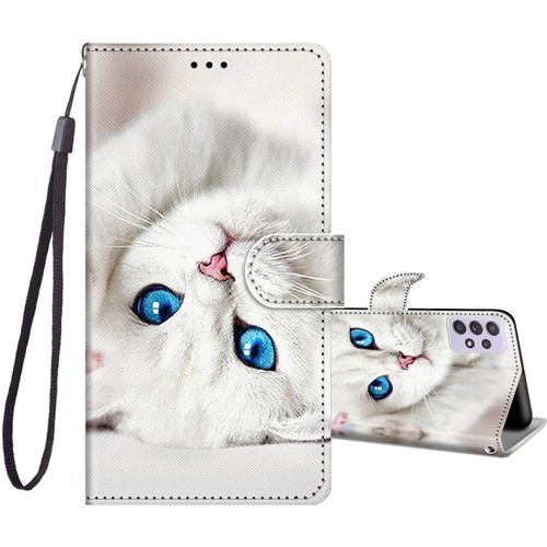 Coque Pour Samsung Galaxy A52 5g /4g, Etui Samsung A52s 5g Housse En Cuir Pu Etui À Rabat Clapet Portefeuille De Protection Avec Motif Animal, Porte Carte Coque Silicone Antichoc, Chat B
