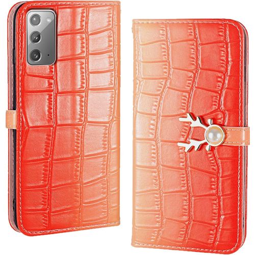 Coque Pour Samsung Galaxy Note 20 Coque Avec Fente Carte Housse Pochette Samsung Galaxy Note 20 Flip Case Folio Cover Pour Samsung Galaxy Note 20 Orange