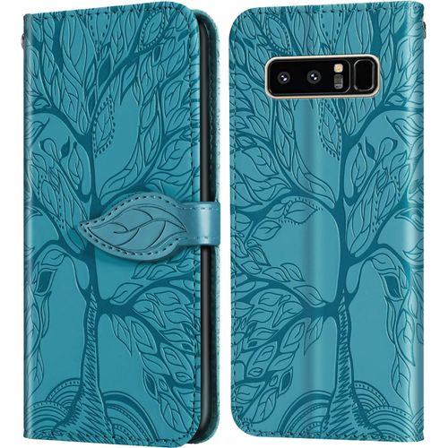 Coque Samsung Note8, Samsung Galaxy Note8 Coque Avec Fente Pour Carte Et Fonction De Support Protection Note8. Résistant Aux Rayures Et Aux Chocs Coque Note8 Samsung Téléphone. 6,3"". Bleu