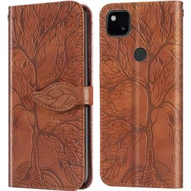 Coque Pour Google Pixel 4a 4g Antichoc Mode Etui En Cuir Premium Silicone Gel Tpu Housse Case Cover De Protection Pour Etui Google Pixel 4a 5.81"" Marron