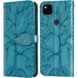 Coque Pour Google Pixel 4a 4g Antichoc Mode Etui En Cuir Premium Silicone Gel Tpu Housse Case Cover De Protection Pour Etui Google Pixel 4a 5.81"" Bleu