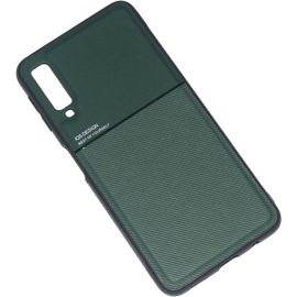 Coque Housse Étui Plaque De Métal Intégrée Pour Samsung Galaxy A7 2018 A750 - Vert