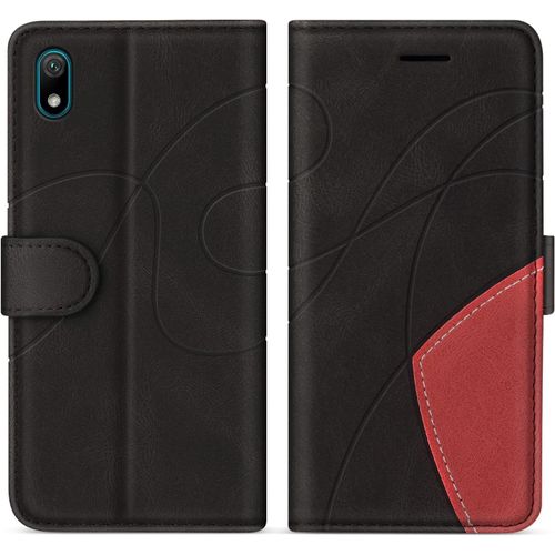 Coque Pour Huawei Y5 2019 / Honor 8s, Portefeuille Etui En Cuir Pu Coque Pour Huawei Y5 2019 / Honor 8s, Antichoc Housse De Protection Avec Fente Carte, Noir