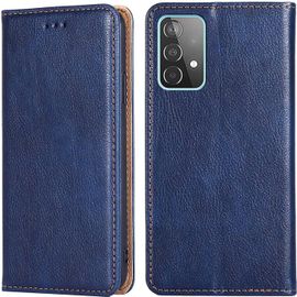 Coque Pour Téléphone En Cuir Samsung Galaxy A52 4g/5g A52s 5g, Portefeuille Premium Pu/Tpu, Carte Fentes Flip Magnétique Support , Housse De Protection Anti-Chute Et Antichoc. Bleu