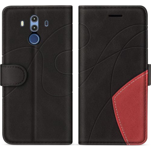 Coque Pour Huawei Mate 10 Pro Portefeuille Etui En Cuir Pu Coque Pour Huawei Mate 10 Pro Antichoc Housse De Protection Avec Fente Carte Noir