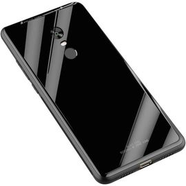 Coque Pour Xiaomi Redmi 5 Plus/Redmi Note 5 - Tpu Souple + Case Arrière En Verre Trempé Housse Étui Pour Xiaomi Redmi 5 Plus/Redmi Note 5 - Noir