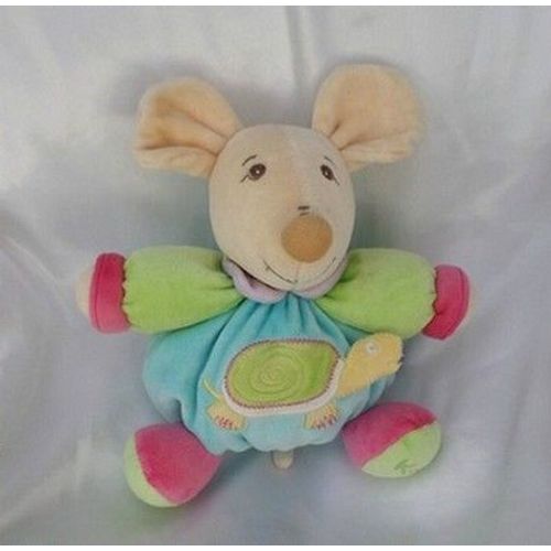 Doudou Peluche Boule Souris Bleu Vert Rose Tortue Kaloo