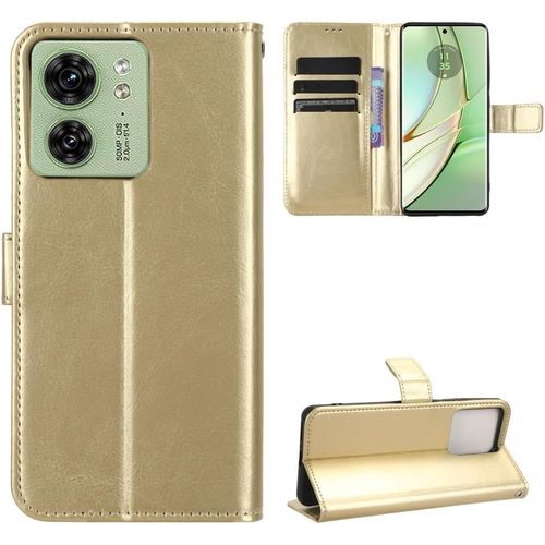 Coque Cuir Pour Motorola Edge 40,Protection Flip Phone Housse En Cuir Coque Pour Motorola Moto Edge 40 5g Xt2303-2 Coque Housse Etui Cover Gold
