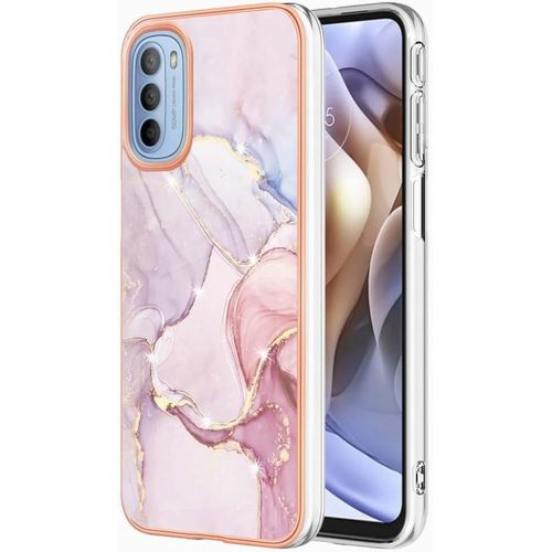 Coque Pour Motorola Moto G31 G41 Etui Transparent Cadre De Placage Pc Dur+Silicone Tpu Souple Antiempreintes Digitales Résistant Aux Rayures Housse Étui Pour Moto G31 G41 B5