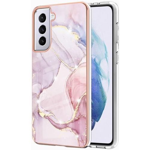 Coque Pour Samsung Galaxy S21+ Etui Transparent Cadre De Placage Pc Dur + Silicone Tpu Souple Anti-Empreintes Digitales Résistant Aux Rayures Housse Étui Pour Galaxy S21+, B5
