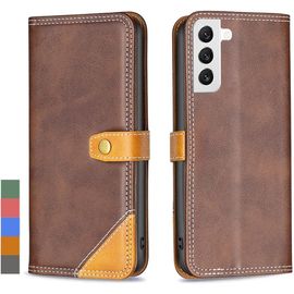 Coque Pour Samsung Galaxy S22 Etui Housse Cuir Pour Galaxy S22 Étuis À Rabat Pochettes Avec Fentes Cartes Protecteur Silicone Souple Ceinture Étuis Pour Samsung S22, Marron