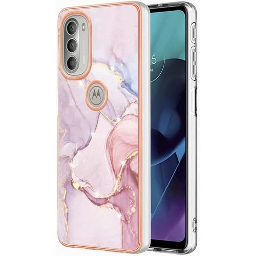 Coque Pour Motorola Moto G51 5g Etui Transparent Cadre De Placage Pc Dur+Silicone Tpu Souple Antiempreintes Digitales Résistant Aux Rayures Housse Étui Pour Moto G51 5g B5