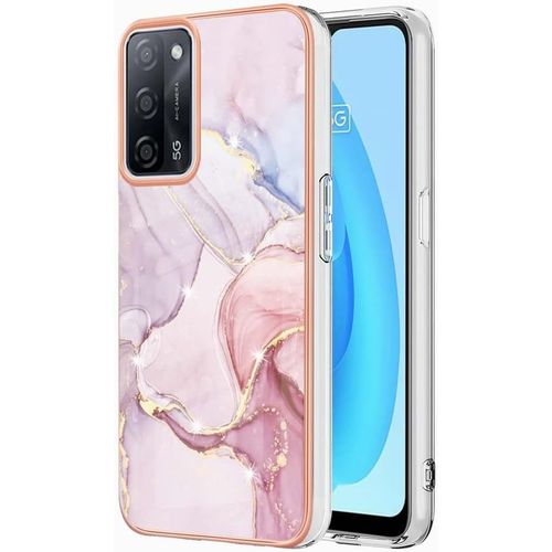 Coque Pour Oppo A55 5g Etui Transparent Cadre De Placage Pc Dur+Silicone Tpu Souple Anti Empreintes Digitales Résistant Aux Rayures Housse Étui Pour Oppo A55 5g B5