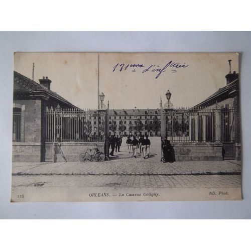 Carte Écrite 1916 Orléans Caserne Coligny 131 Éme Régiment Infanterie