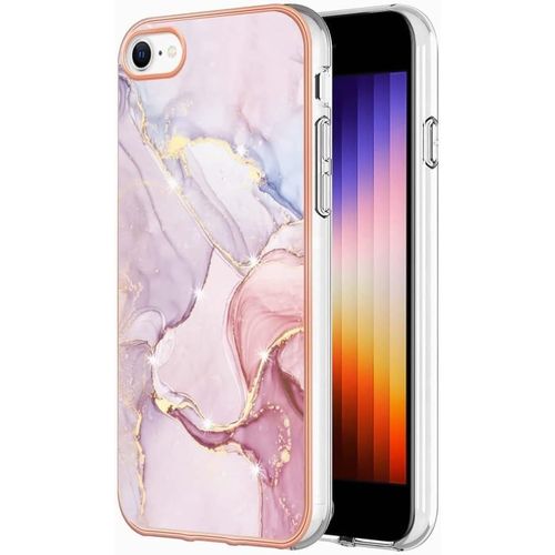 Coque Pour Iphone Se 2022 Etui Transparent Cadre De Placage Pc Dur + Silicone Tpu Souple Anti-Empreintes Digitales Résistant Aux Rayures Housse Étui Pour Iphone Se 2022 , B5