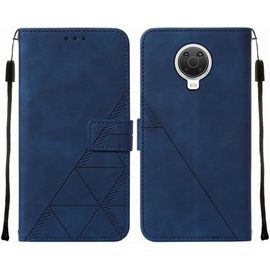 Coque Pour Nokia 6.3 Etui En Cuir Housse Portefeuille Avec Fentes Pour Cartes Et Magnétique Protecteur Silicone Souple Cover Pour Nokia 6.3 Style D'affaires Bleu