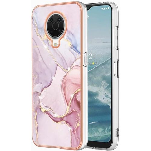 Coque Pour Nokia G10 G20 Etui Transparent Cadre De Placage Pc Dur+Silicone Tpu Souple Antiempreintes Digitales Résistant Aux Rayures Housse Étui Pour Nokia G10 G20 B5