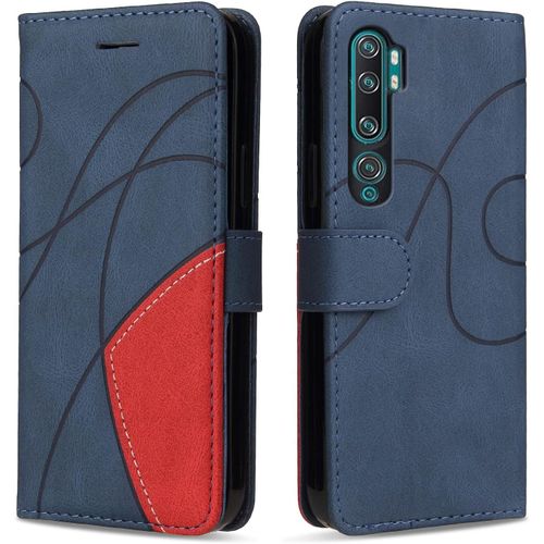Coque Pour Xiaomi Mi Note 10 / Xiaomi Mi Note 10 Pro, Antichoc Étui À Rabat Avec Porte Cartes, Magnetique Portefeuille Coque En Pu Cuir Pour Xiaomi Mi Note 10 Lite/Xiaomi Mi Cc9 Pro, Bleu